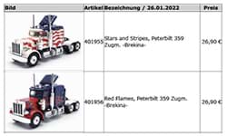 Bild von Brekina Peterbilt Zugmaschinen (0,3 MB)