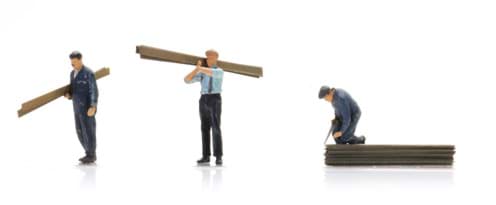 Bild von Zimmerer 1920-1990 (3x)  -1:87-  -Figuren- 