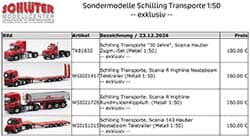 Bild von Sondermodelle Schilling Transporte (1:50)