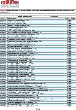 Picture of Noch Neuheiten 2026 - Preisliste