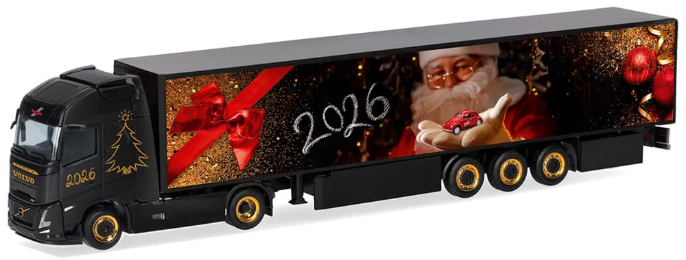 Bild von VORBESTELLUNG Herpa Weihnachtsmodell 2026, Volvo FH Aero GL XL vvsp. EuroKoAufl. 15m   (NH09/10.2026)