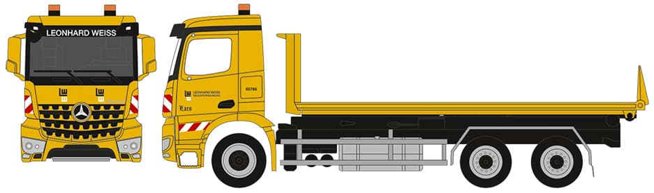 Picture of VORBESTELLUNG Leonhard Weiss, Arocs M Wechsellader-LKW mit Abrollflat (Sondered. Ba.-Wü. / ab August)