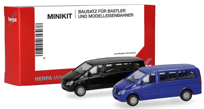 Bild von Vorbestellung MB Vito Bus 2010, schwarz und blau -MiniKit- (Farbvariante)  (NH09/10.2026)