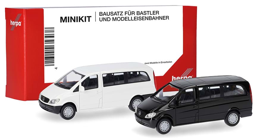 Bild von Vorbestellung MB Vito Bus 2002, weiß und schwarz -MiniKit- (Farbvariante)  (NH09/10.2026)