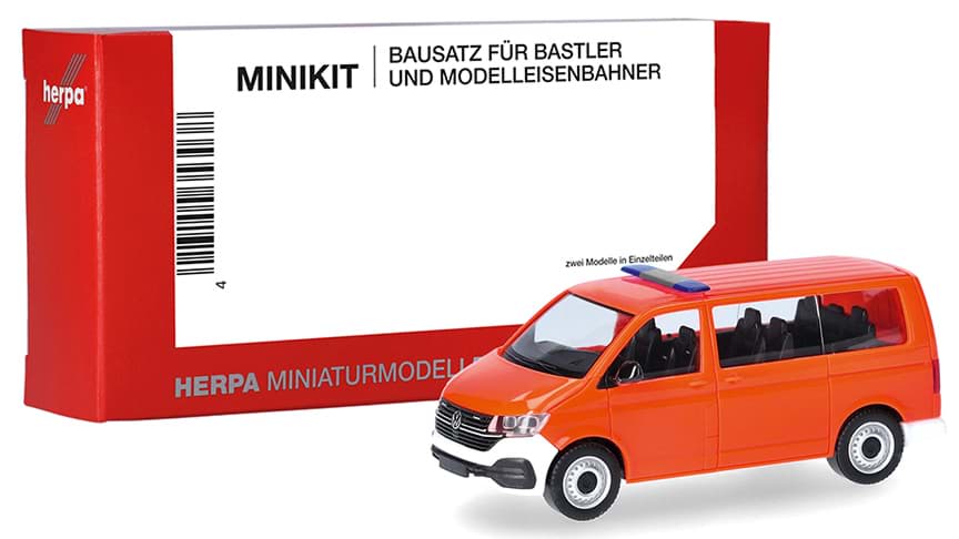 Picture of Vorbestellung VW T6.1 Bus (Heckklappe geschlossen), tagesleuchtrot (1 Stück) -MiniKit-  (NH09/10.2026)