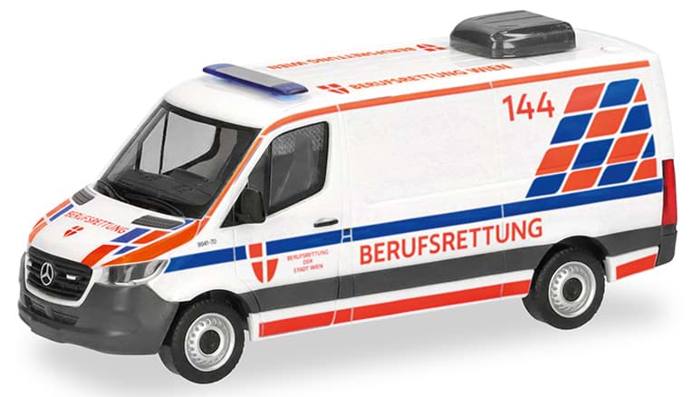 Bild von Vorbestellung Berufsrettung Wien, MB Sprinter 18 Bus Flachdach (A)  (NH09/10.2026)
