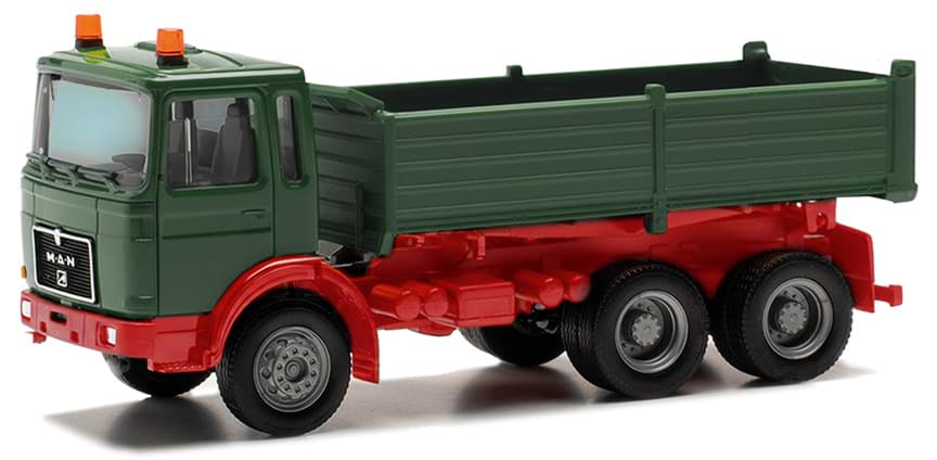 Picture of Vorbestellung MAN F8 Baukipper-LKW, grün/rot (Farbvariante) -BASIC-  (NH09/10.2026)