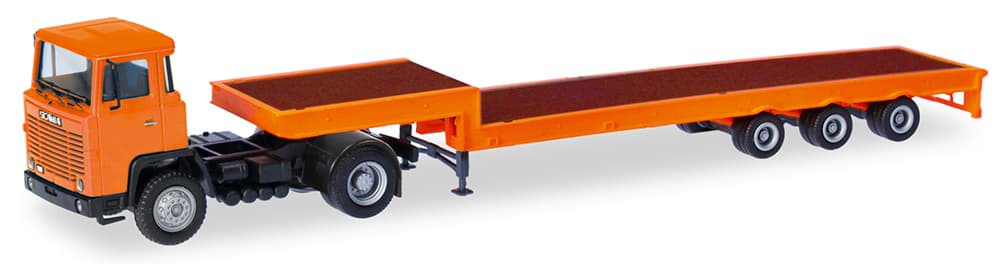 Picture of Vorbestellung Scania 141 Tieflade-Aufl., orange -BASIC- (NH09/10.2026)
