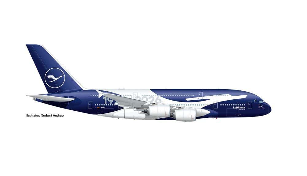 Bild von Vorbestellung Lufthansa Airbus A380 "100 Jahre" (1:250) -Snap-Fit-  (NH07/08.2026)