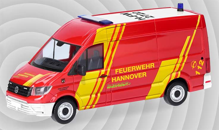 Bild von Feuerwehr Hannover, VW eCrafter Kasten Hochdach -- Interschutz Hannover 2026 --