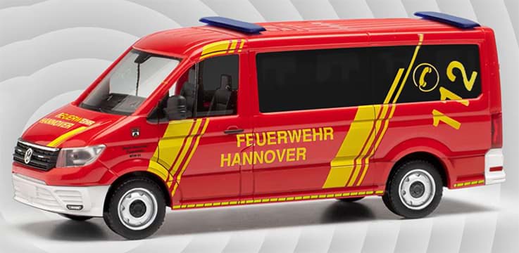Bild von Feuerwehr Hannover, VW Crafter Bus Flachdach MTW -- Interschutz Hannover 2026 --