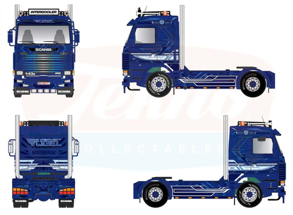 Bild von Vorbestellung Vögel, Scania 143 Zugm.  (Metall 1:50 / 2. Quartal 2027)