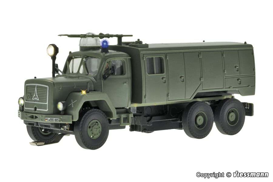 Bild von Feuerwehr MAGIRUS DEUTZ 3-achs mit Rundumleuchte, Militär, Funktionsmodell -CARmotion-