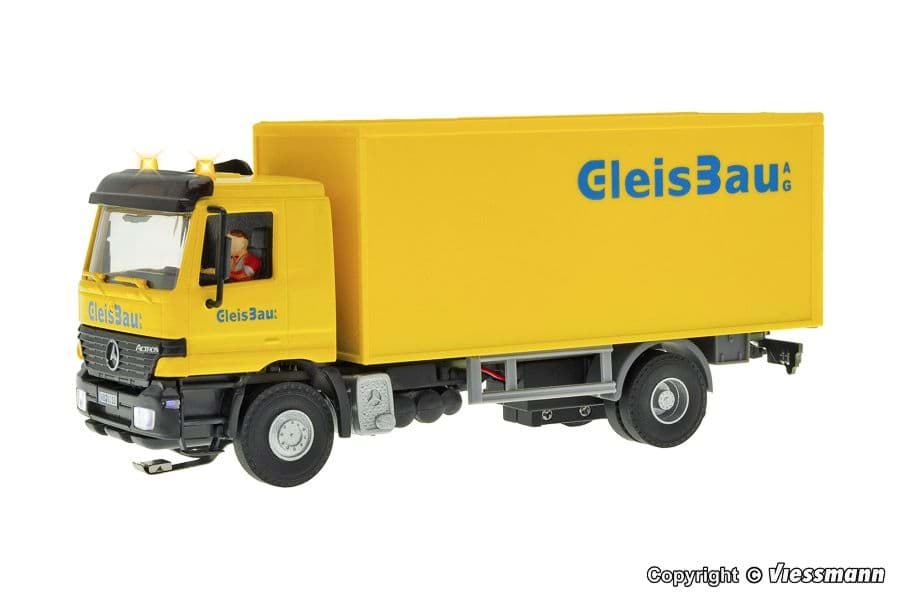 Bild von Actros Koffer-LKW, Gleisbau, Funktionsmodell -CARmotion-