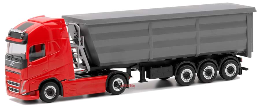 Picture of Volvo FH GL XL 2020 Electric vvsp. Kempf Stahl KippAufl. (FH rot, Mulde eisengrau, Chassis schwarz)