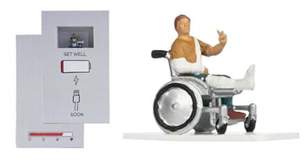 Bild von Geschenkbox "Gute Besserung" Mann(9 cm x 15 cm, 2,5 cm hoch) ***NOCH***