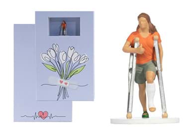 Bild von Geschenkbox "Gute Besserung" Frau(9 cm x 15 cm, 2,5 cm hoch) ***NOCH***