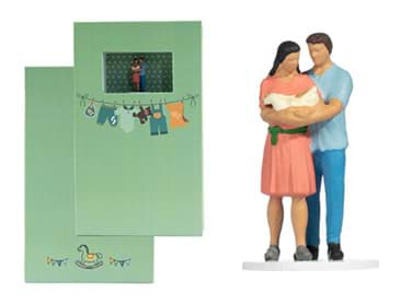 Picture of Geschenkbox "Glückwunsch zum Baby"  (9 cm x 15 cm, 2,5 cm hoch) ***NOCH***