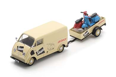 Bild von Vorbestellung Vespa Service DKW Schnelllaster mit PKW-  Anhänger  (2 Vespa) 1952 ***Vorankündigung Juli 2026**
