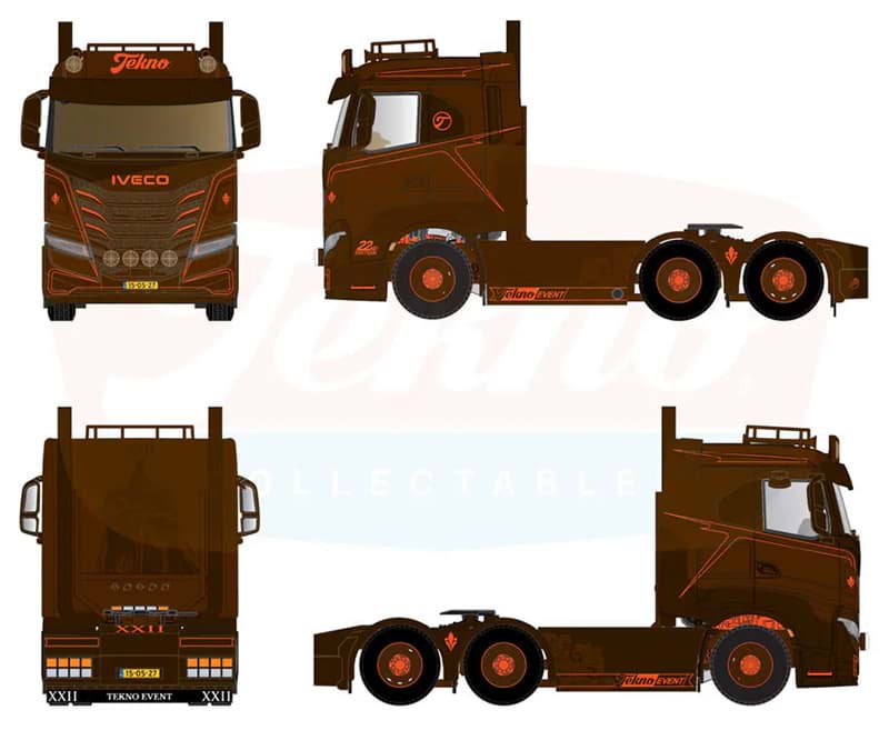 Bild von Vorbestellung Tekno Event 2027, Iveco S-Way Niedrigdach  (Metall 1:50 / 2. Quartal 2027)