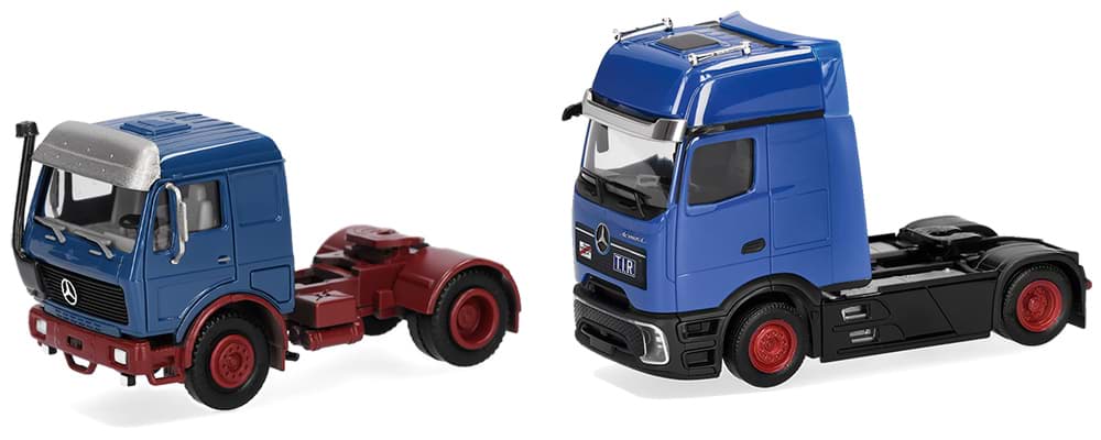 Bild von VORBESTELLUNG MB Zugm-Set "alt und neu" - NG80 und Actros ProCabin vvsp., blau  (NH01/02.2027)