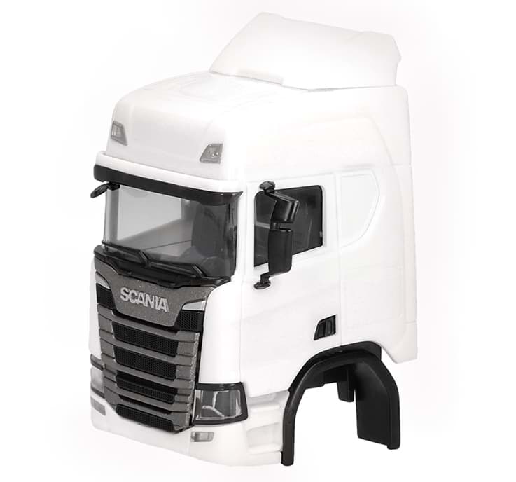 Picture of Vorbestellung Fahrerhaus Scania CR 20 HD mit Dachspoiler (Schwedenkombi), weiß (2 Stück)  (NH01/02.2027)