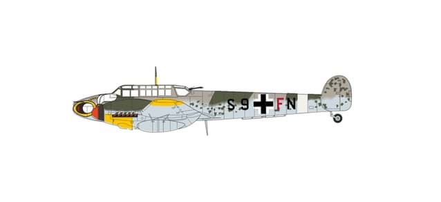 Picture of Vorbestellung Messerschmitt Bf 110G - II./ ZG 1 "Wespe" - Ohne Hakenkreuz (1:72)  -Oxford Models-  (NH11/12.2026)