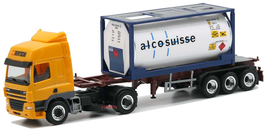 Bild von Bertschi "alco suisse", DAF CF svsp. 20ft. Tankcont. Aufl. (CH)