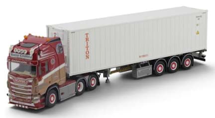 Picture of Ronny Ceusters Scania NGR Highline 6x2 Containerauflieger mit 40ft Kühlkoffer        (Metall / 1:50)